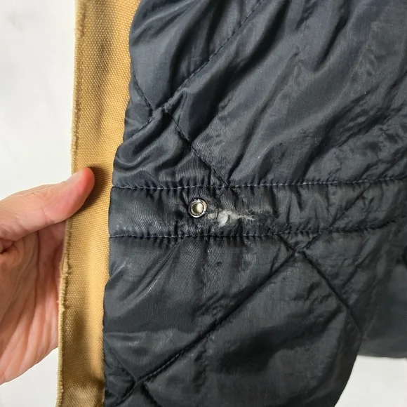Vintage Carhartt Thrashed Worn In Faded Arctic Duck Canvas Chore Coat - Picture 6 of 16